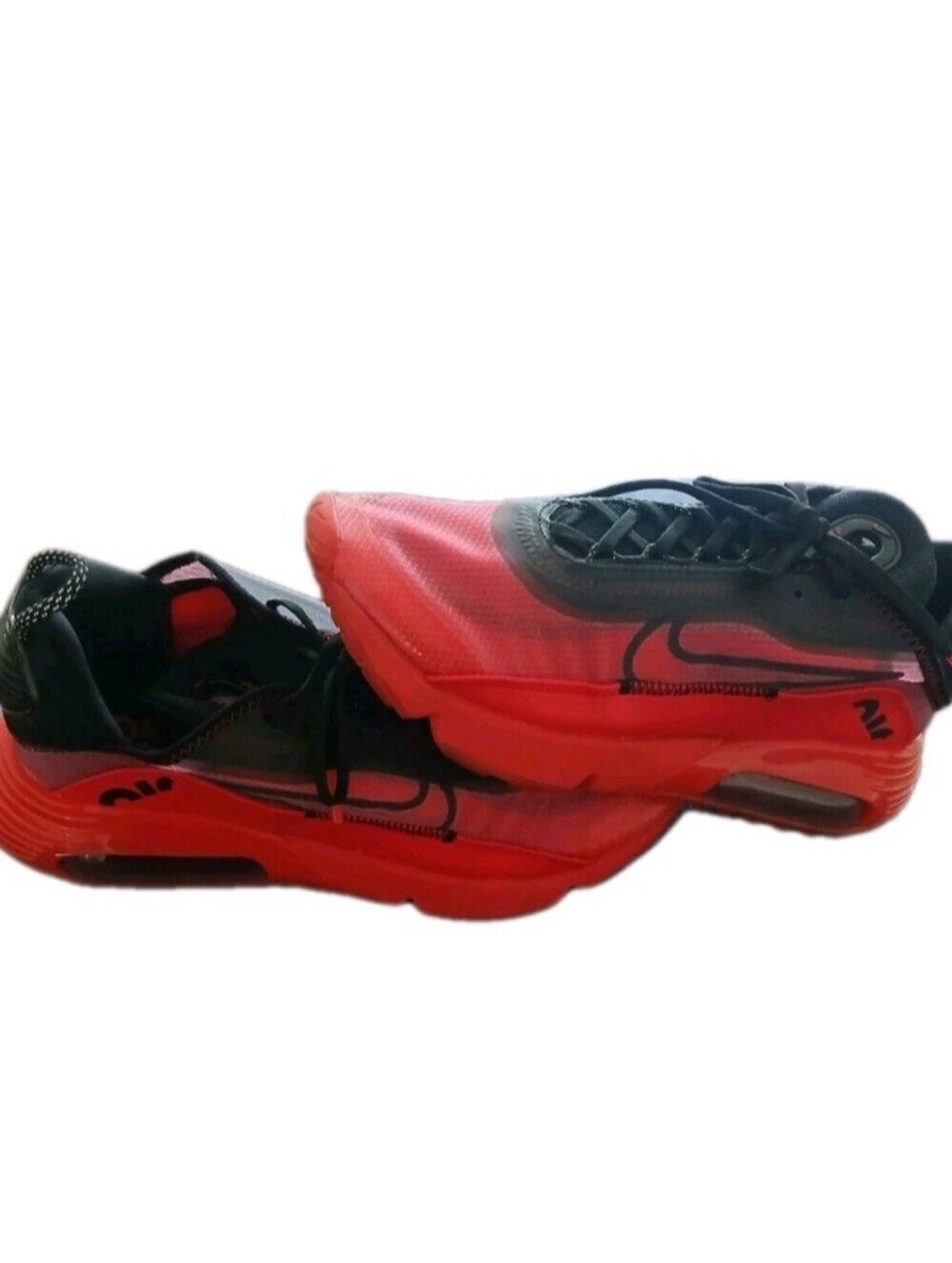 Nike Air Max 2090 Bred Red & Black Sneakers Men's Size:8 Basketball Shoes